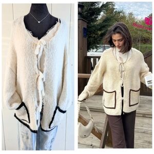 Scandal Italy Oversized Chunky Knit Cardigan sz L